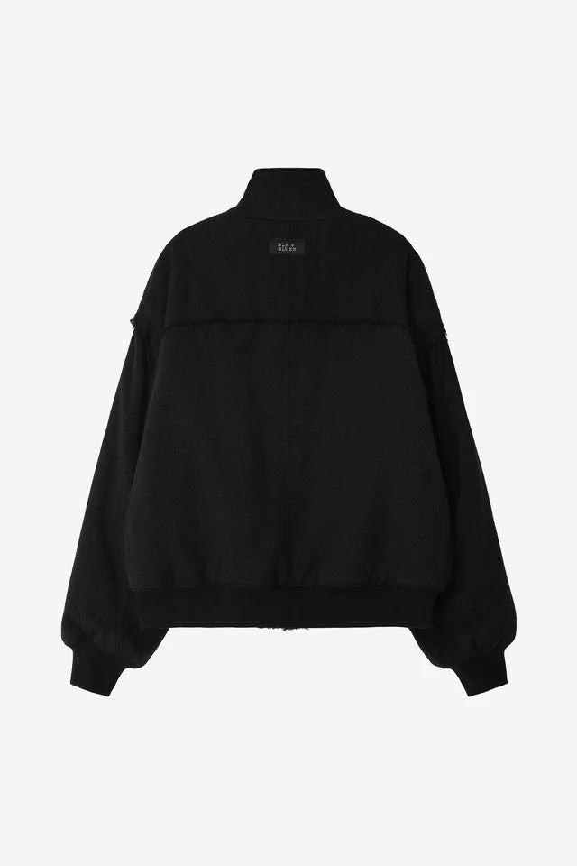 Heavy texture wool linen puffer jacket