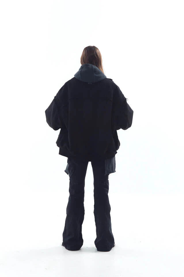 Heavy texture wool linen puffer jacket