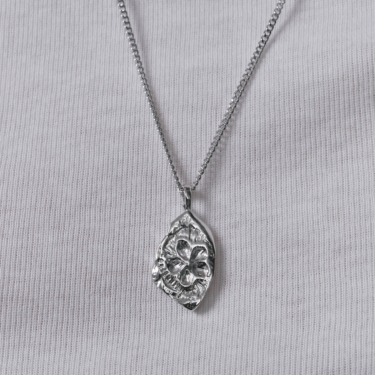 Flower fossil necklace (two)