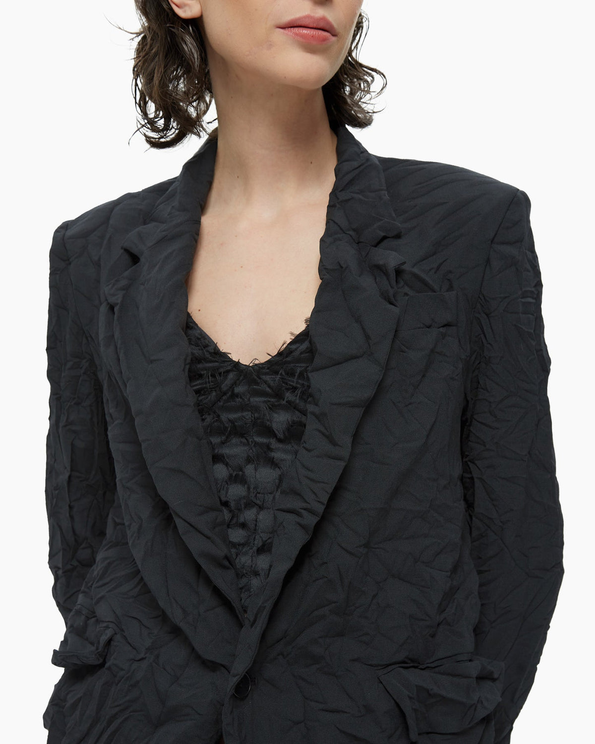 Wrinkled effect jacket
