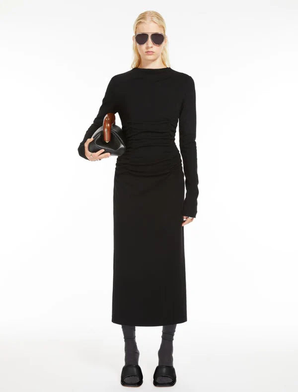 Gathered jersey dress