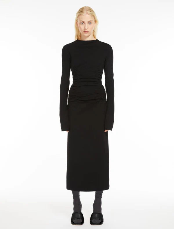 Gathered jersey dress