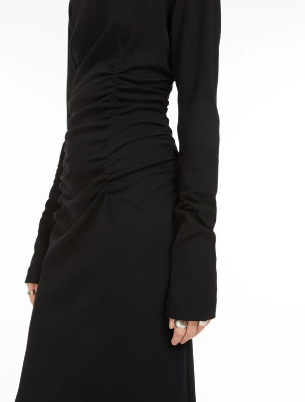 Gathered jersey dress