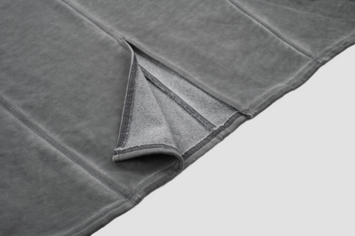 Signature luna garment washing skirt charcoal