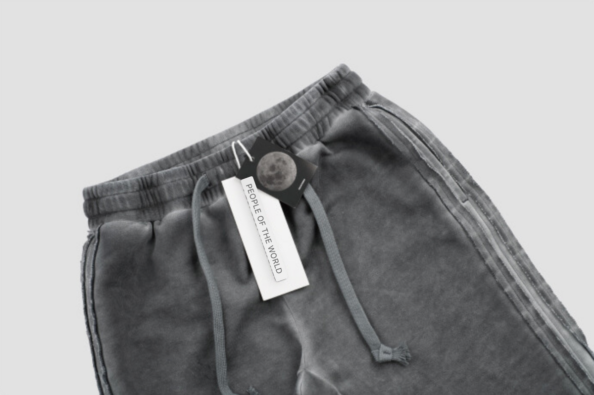 Signature lunar garment washing pants charcoal