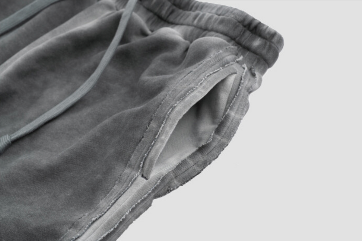 Signature lunar garment washing pants charcoal