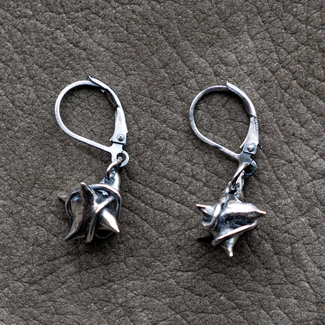 Spike ball hoop earring (pair)