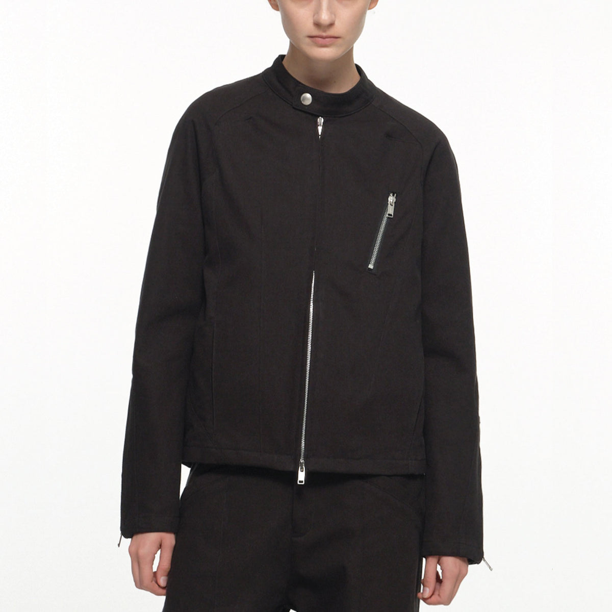 Seam line rider jacket black