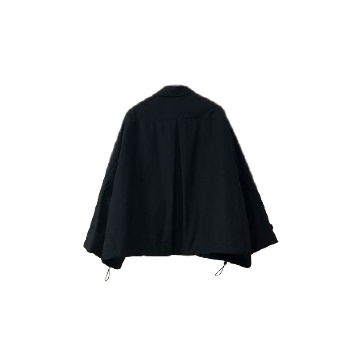 Recycled nylon wide jacket black