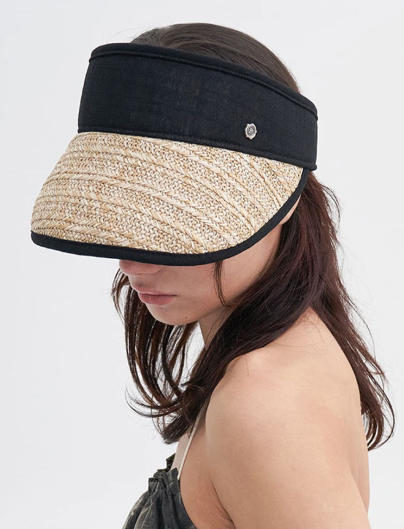 Straw sun visor