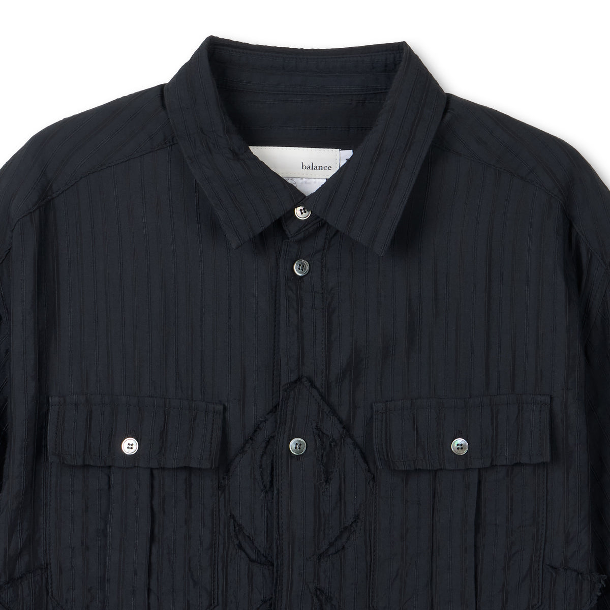 Flower shirt ver imbalance black