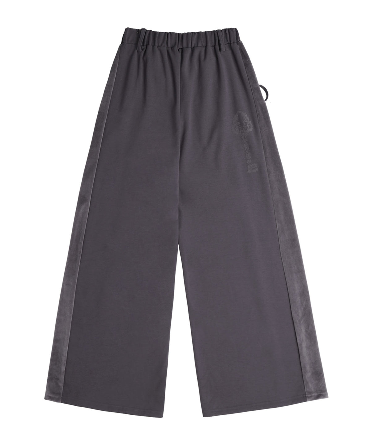 Belt wide sweat pants charcoal
