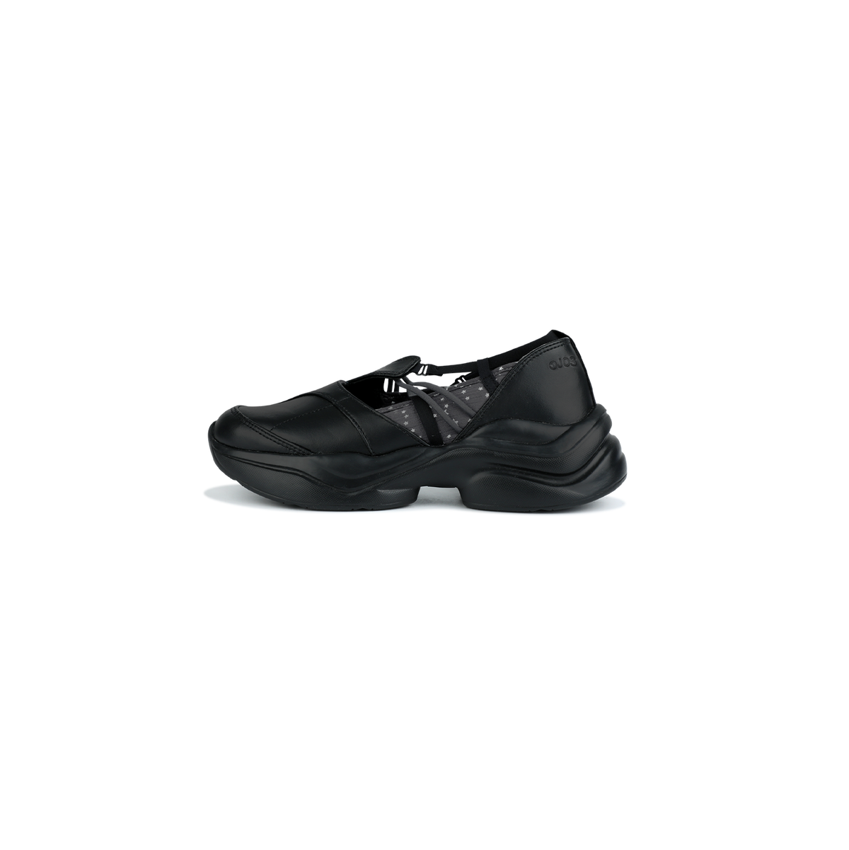 Strap toe sneakers black