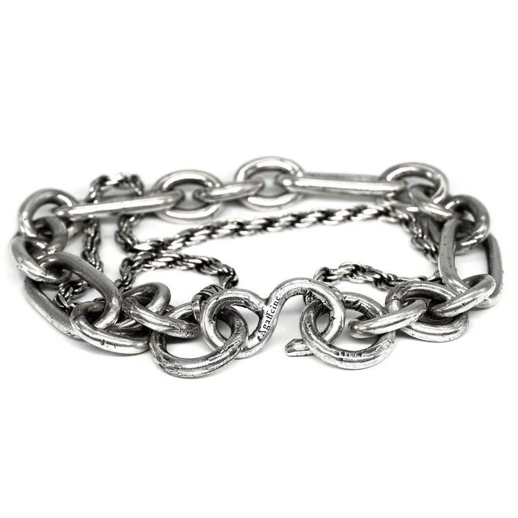 Two layered chain bracelet