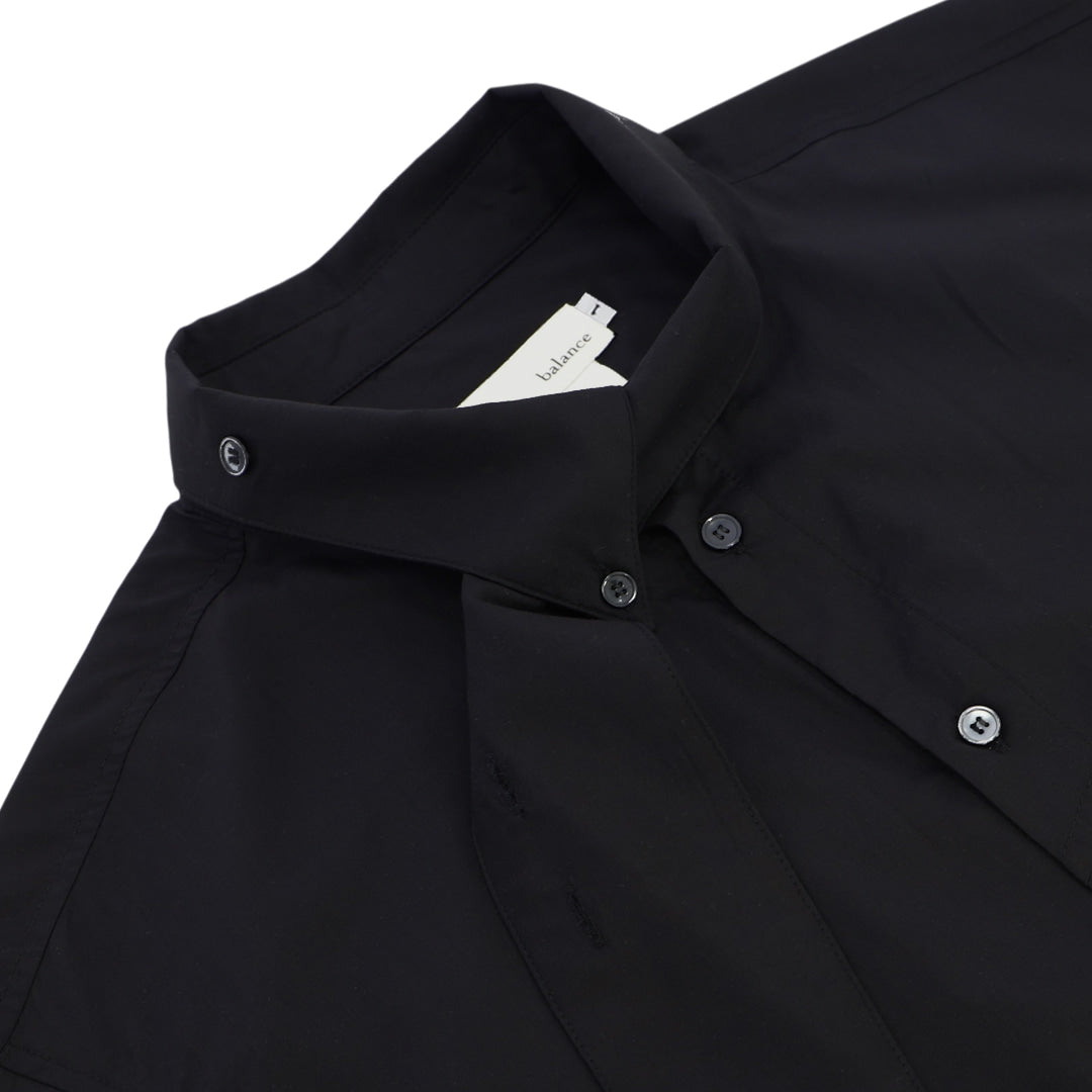 Tail collar shirt_ver balance(black)