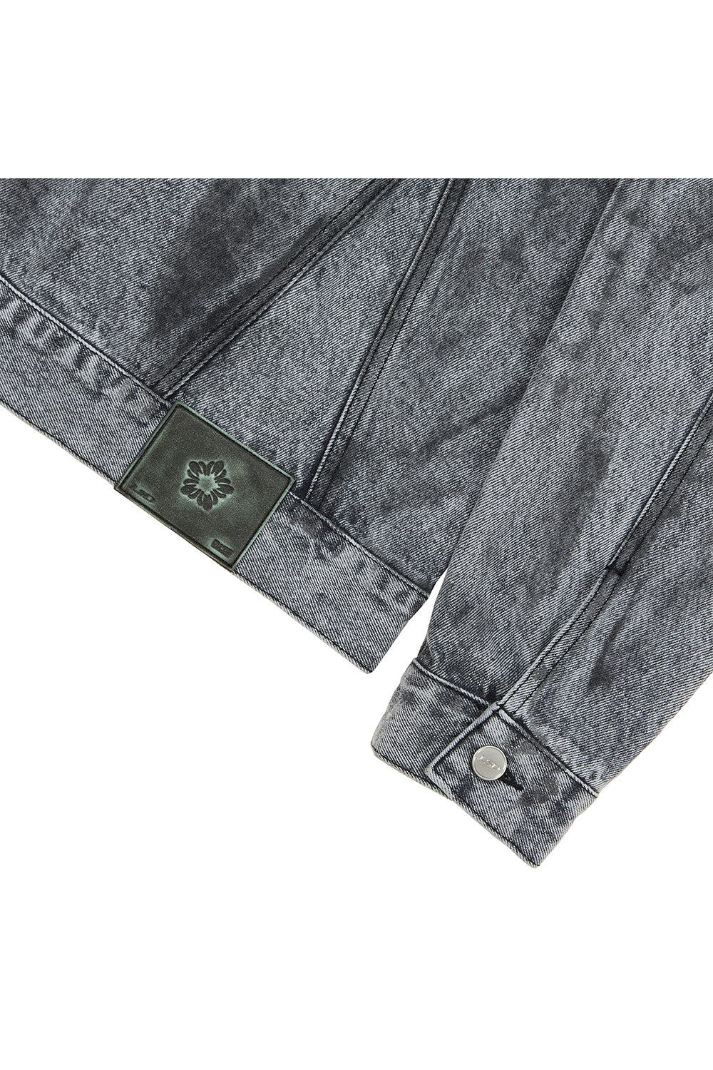 Dirty washed cotton jacket dusty black