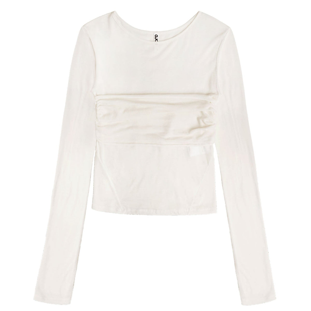Tube top layered T-shirt off white