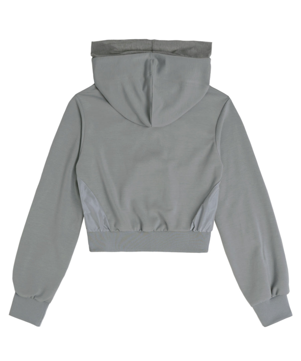 Muffler boxer crop hoodie grey