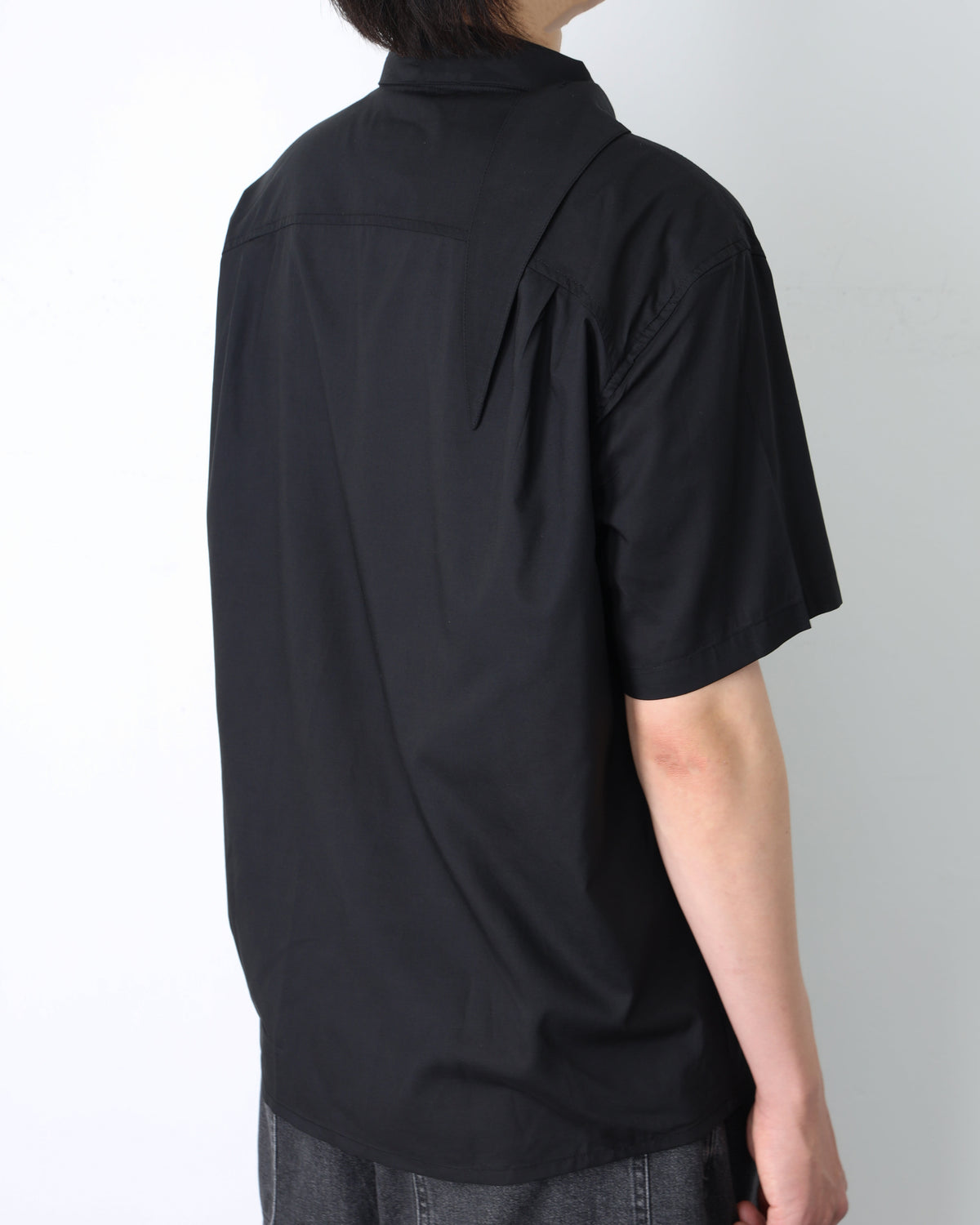 Tail collar shirt_ver balance(black)