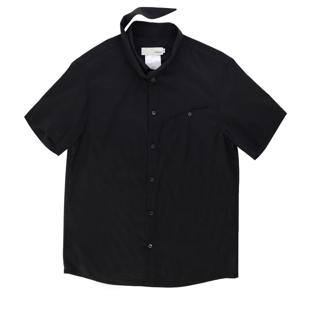 Tail collar shirt_ver balance(black)