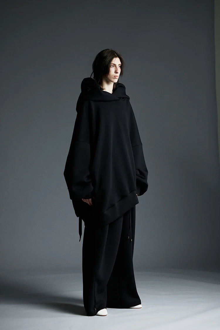 Neoprene extra large hoodie black