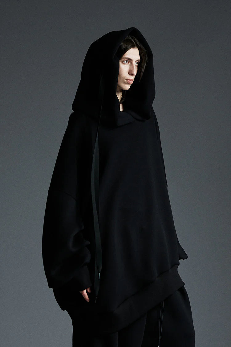 Neoprene extra large hoodie black