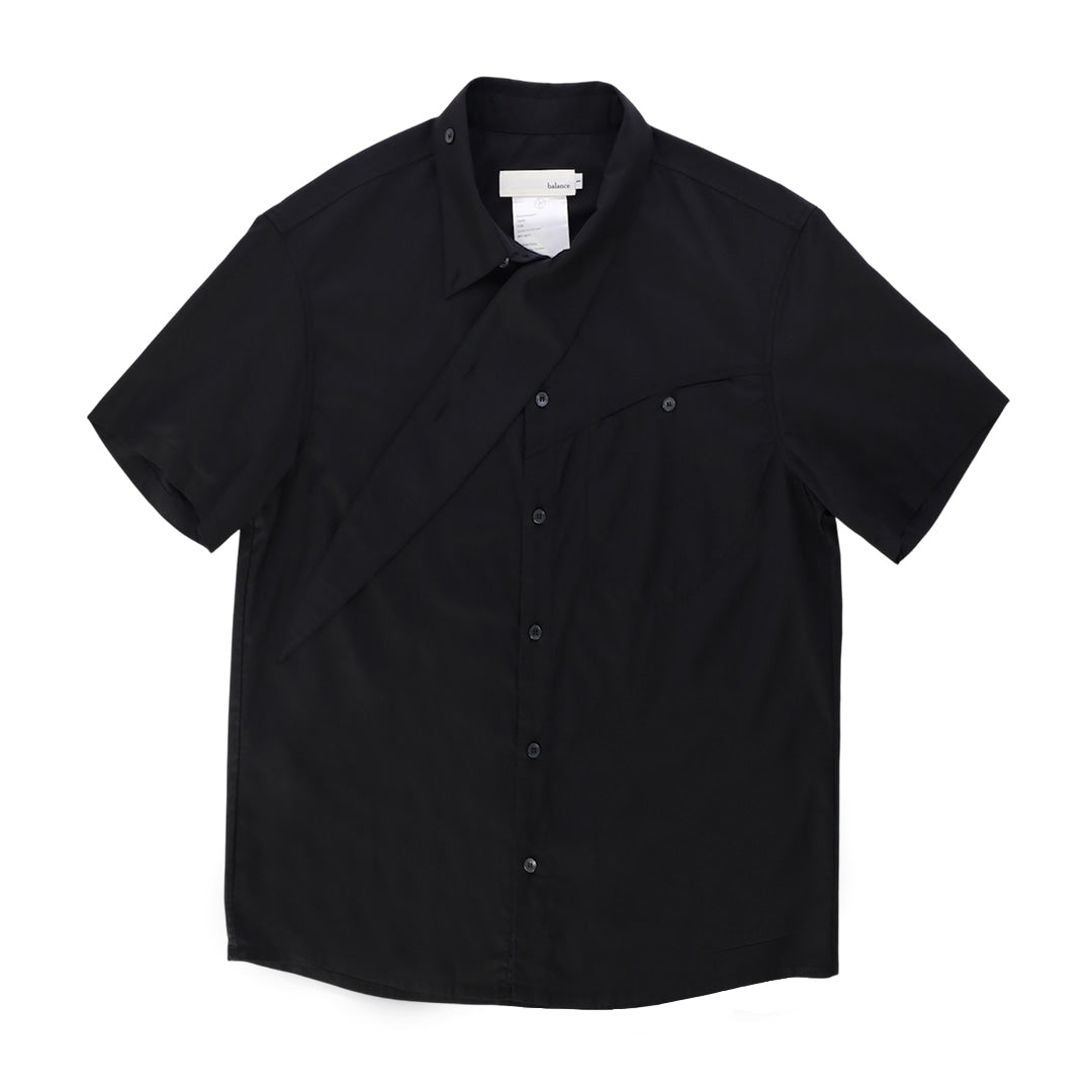 Tail collar shirt_ver balance(black)