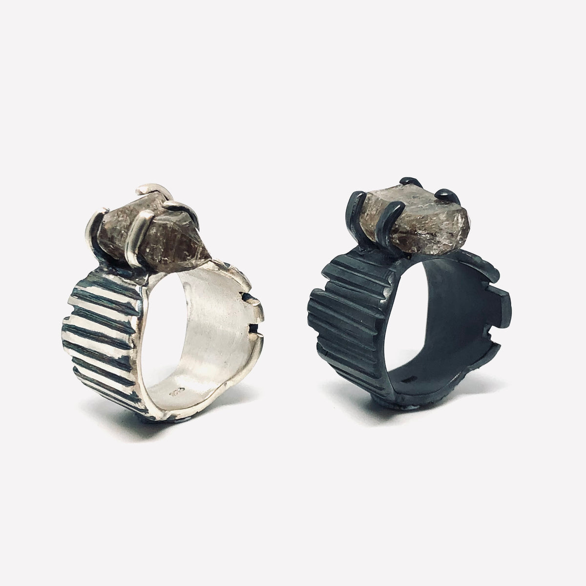 Kauket ring oxidised silver
