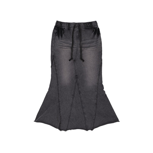 Acid washed mermaid skirt