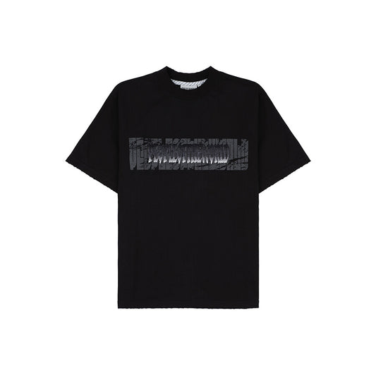Gradation logo semi-overfit T-shirt black