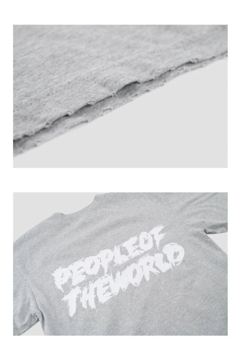 Sketch logo semi-overfit T-shirt black