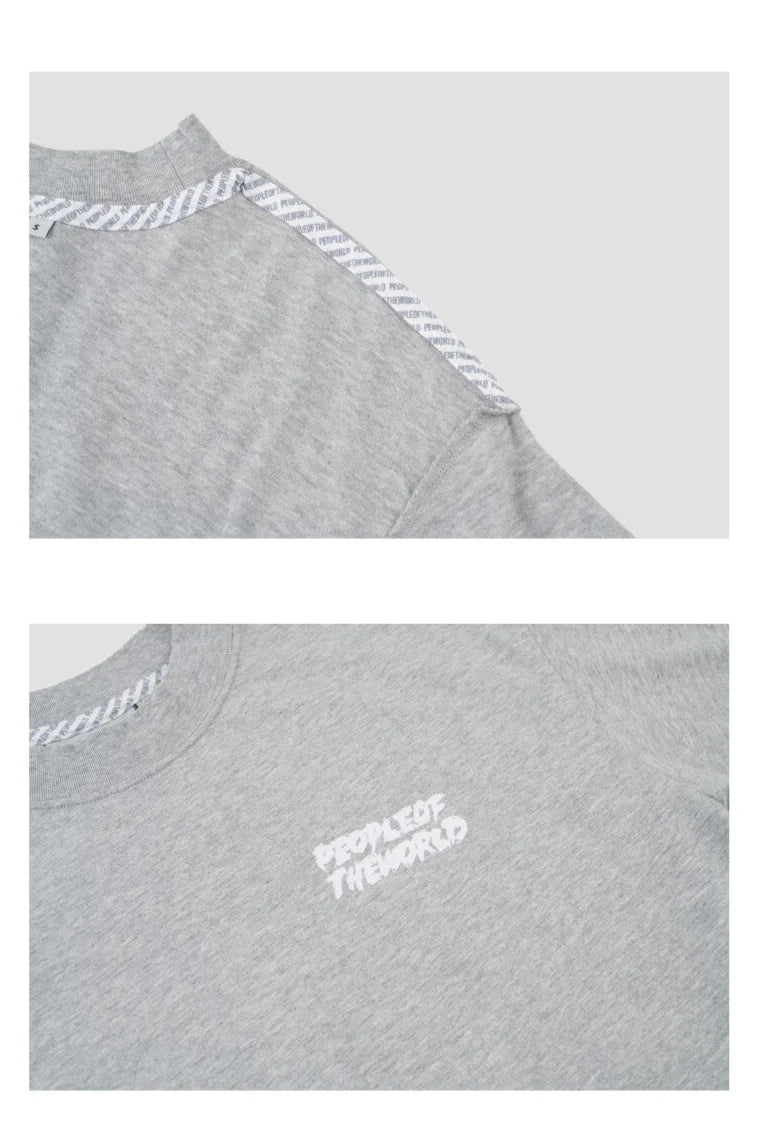 Sketch logo semi-overfit T-shirt black