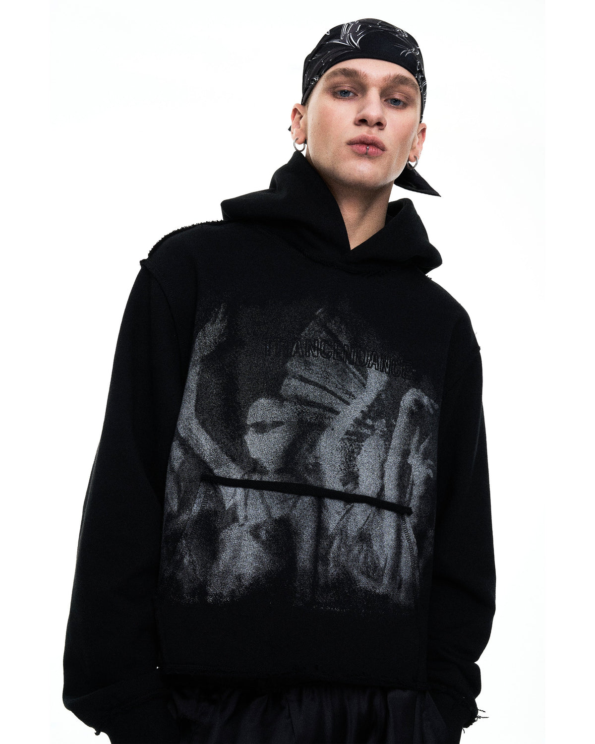 Tcd-rave crop hoodie