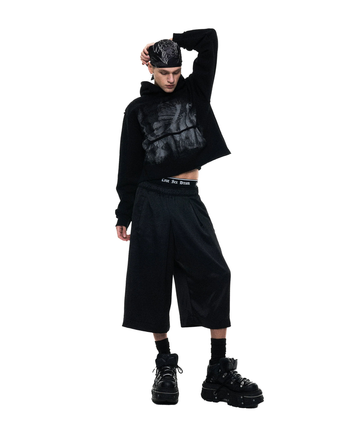 Tcd-rave crop hoodie