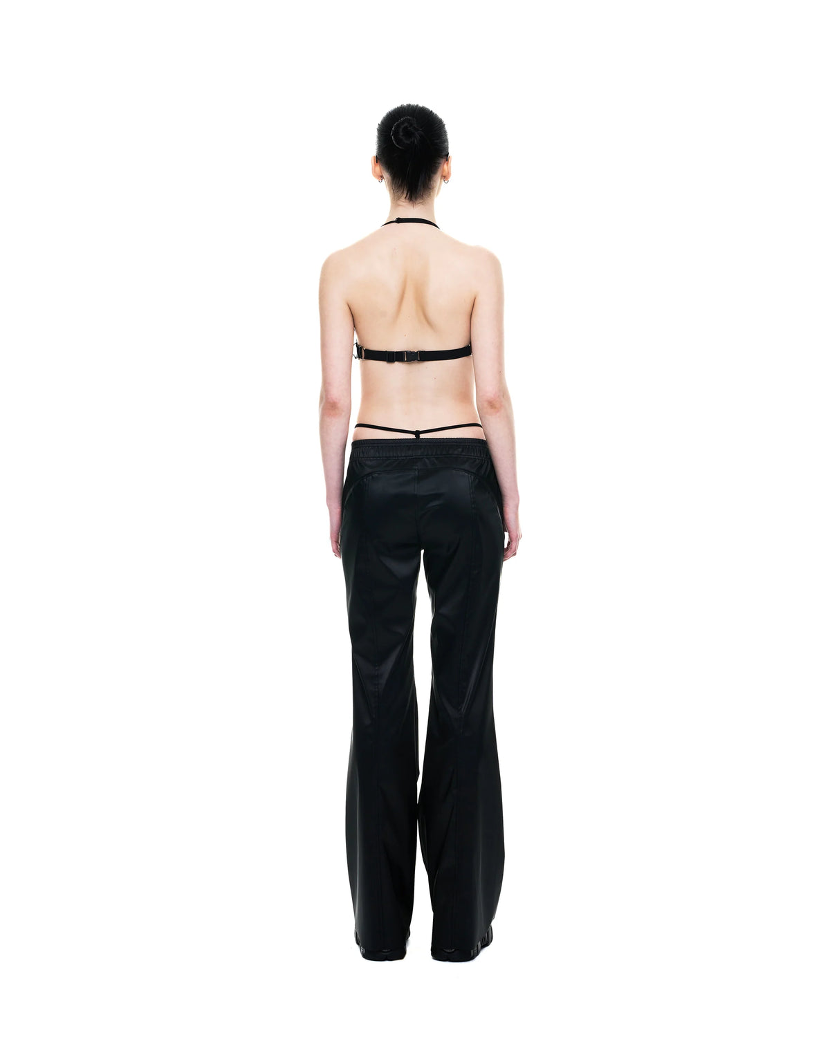 Matallic flared trousers